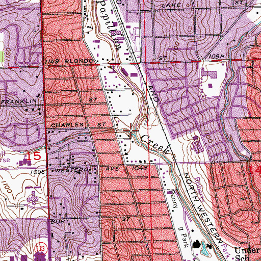 Topographic Map of 90th Street Drain, NE