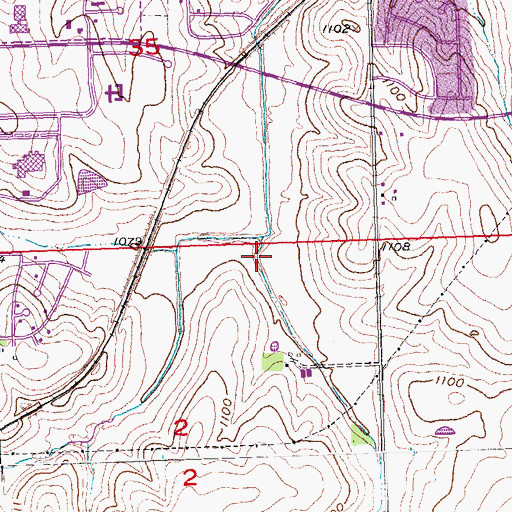 Topographic Map of West Midland Creek, NE