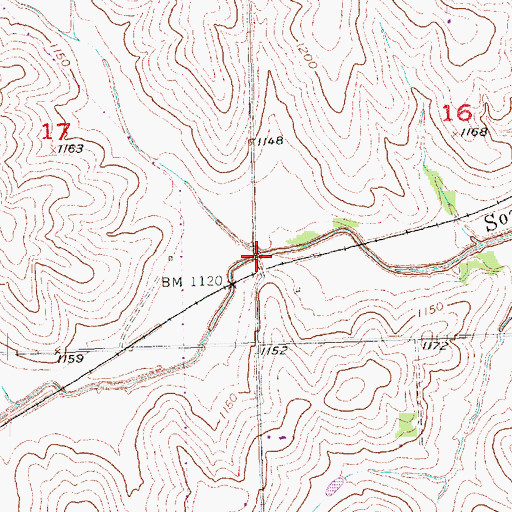 Topographic Map of Beadle Creek, NE