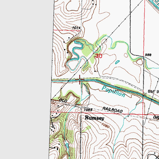 Topographic Map of Behm Creek, NE