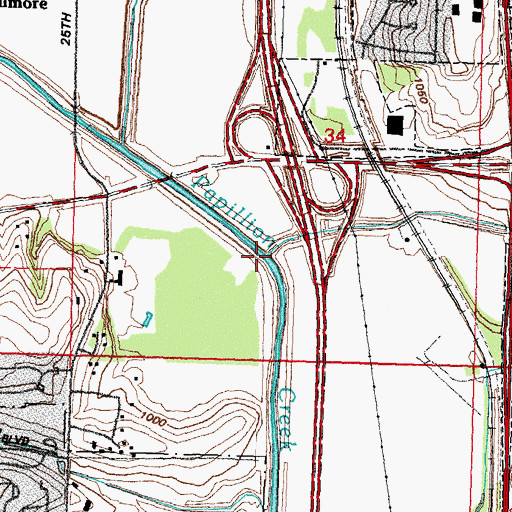 Topographic Map of Betz Road Ditch, NE