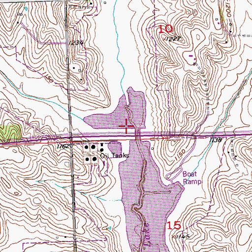 Topographic Map of Boettger Creek, NE