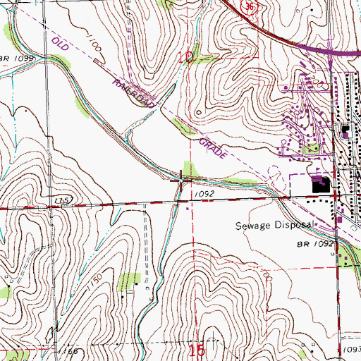 Topographic Map of Hanover Creek, NE