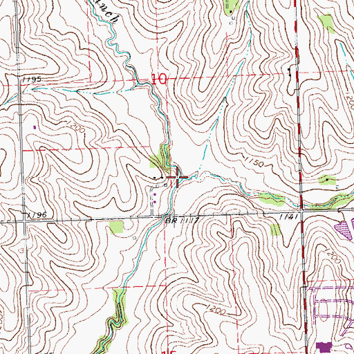 Topographic Map of Huntington Creek, NE