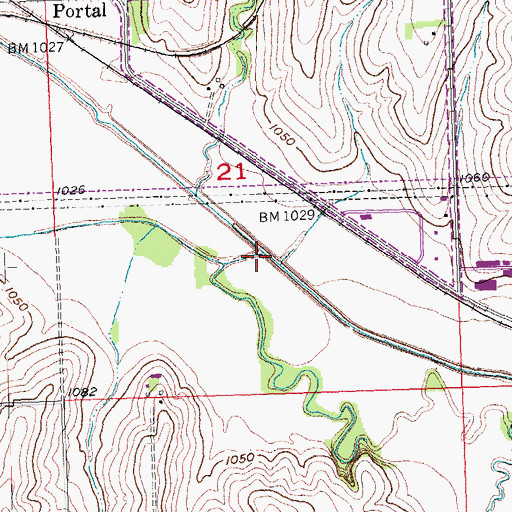 Topographic Map of Schram Creek, NE