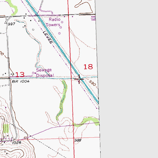 Topographic Map of Thompson Creek, NE