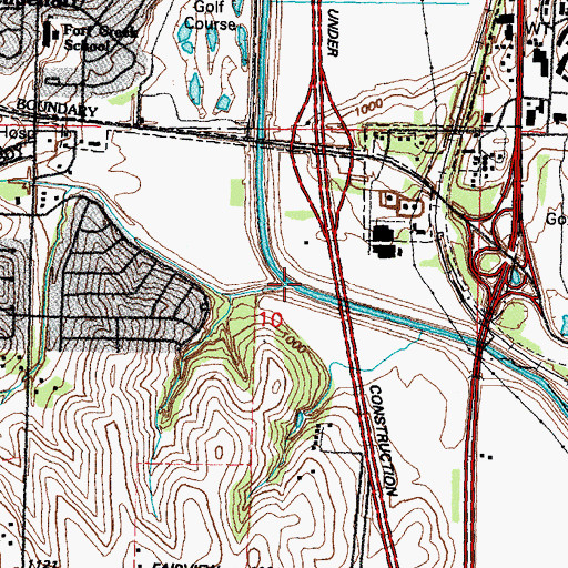 Topographic Map of Whitted Creek, NE