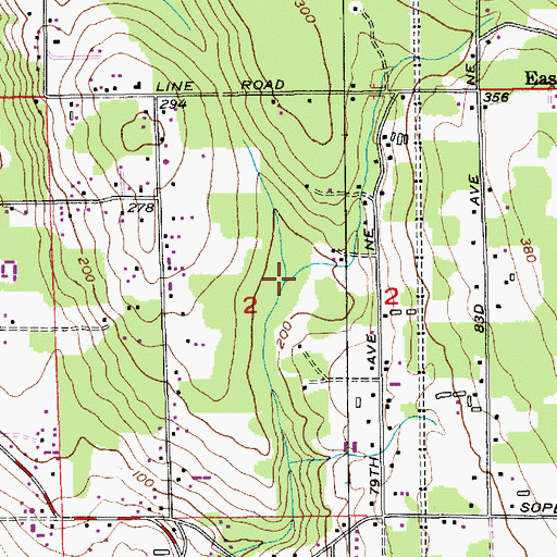 Topographic Map of King Pond, WA