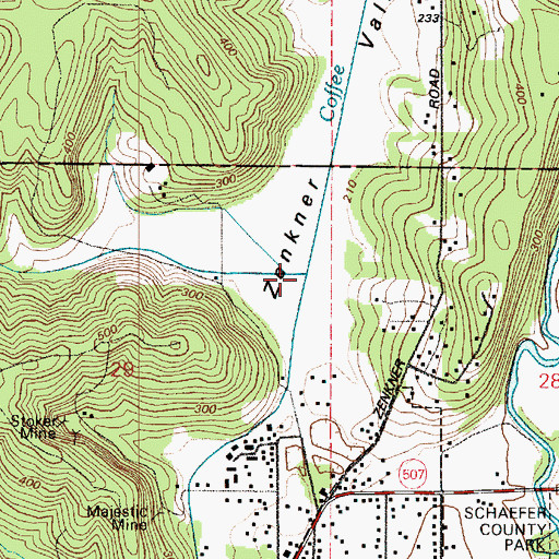 Topographic Map of Cupacoffee Creek, WA