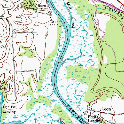 Topographic Map of Old Galloway Creek, MD