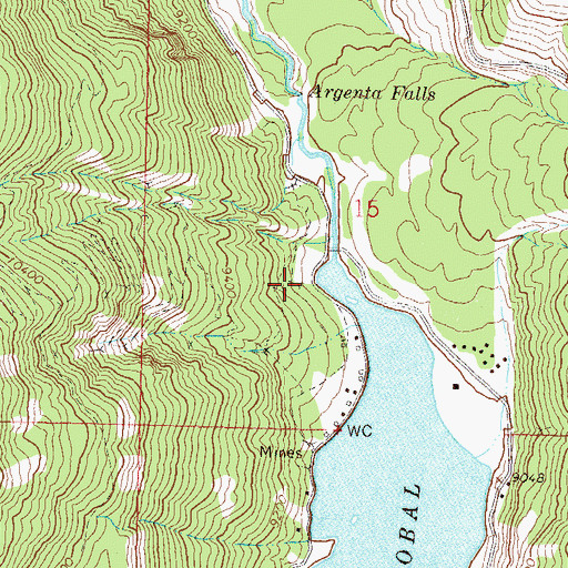 Topographic Map of Golden Fleece Mine, CO