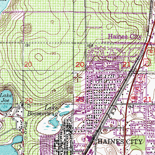 Topographic Map of 8 Acre Park, FL