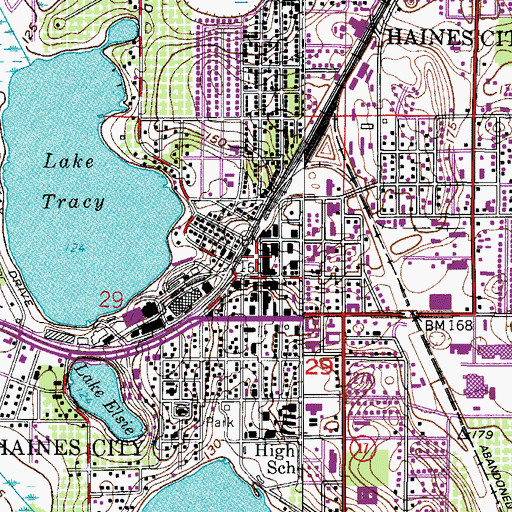 Topographic Map of Railroad Park, FL