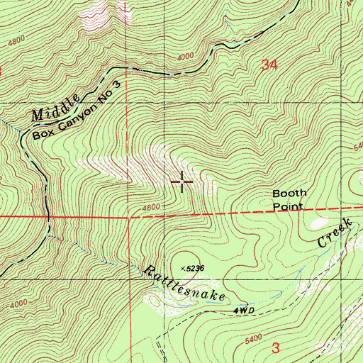 Topographic Map of Booth Point, CA