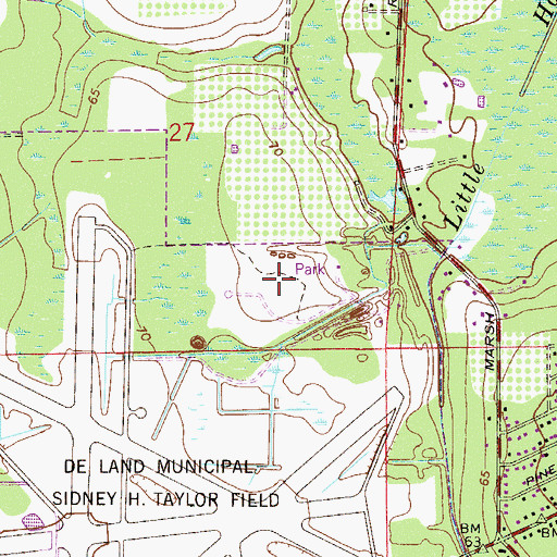 Topographic Map of Sperling Sporting Complex, FL