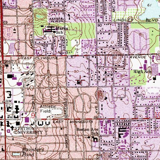 Topographic Map of Casa Montessori, FL