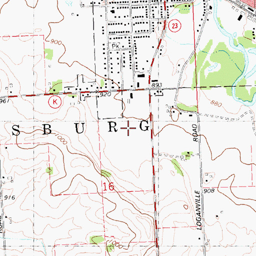 Topographic Map of Reedsburg Area High School, WI