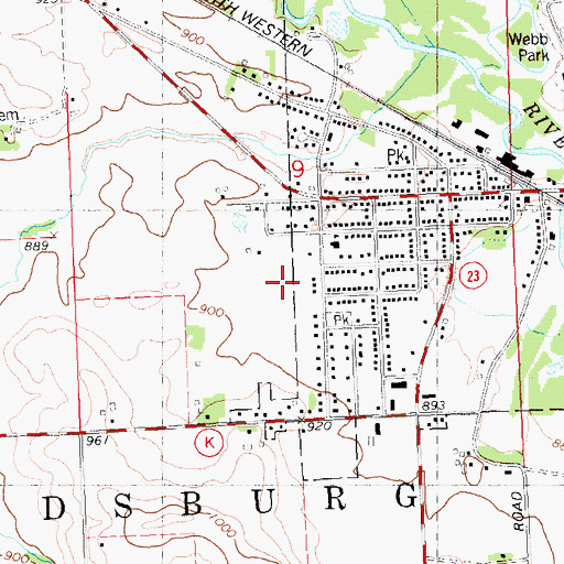 Topographic Map of West Side Elementary School, WI