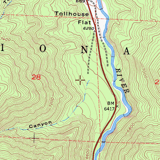 Topographic Map of Bootles Canyon, CA