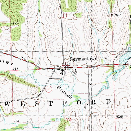 Topographic Map of Saint Anthony Cemetery, WI