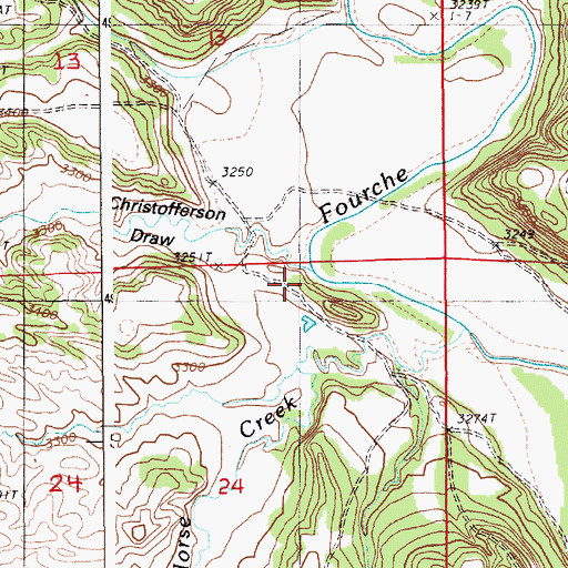 Topographic Map of Bear Gulch, WY
