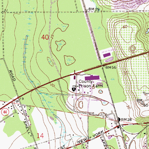 Topographic Map of Volusia County Fire Service Station 45, FL