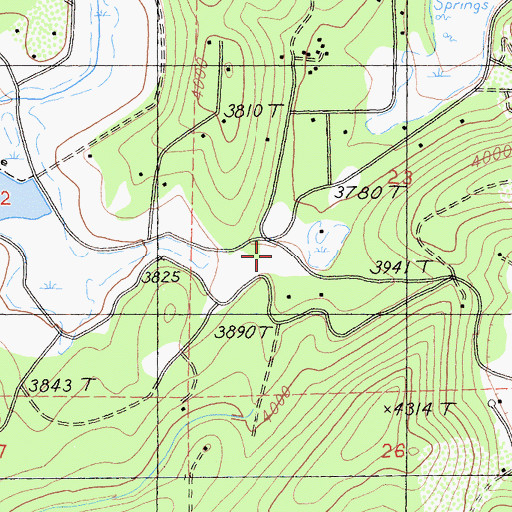 Topographic Map of Hammond Ranch, CA