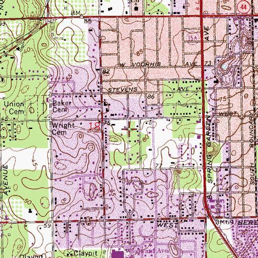 Topographic Map of Discover the Disciple Church, FL