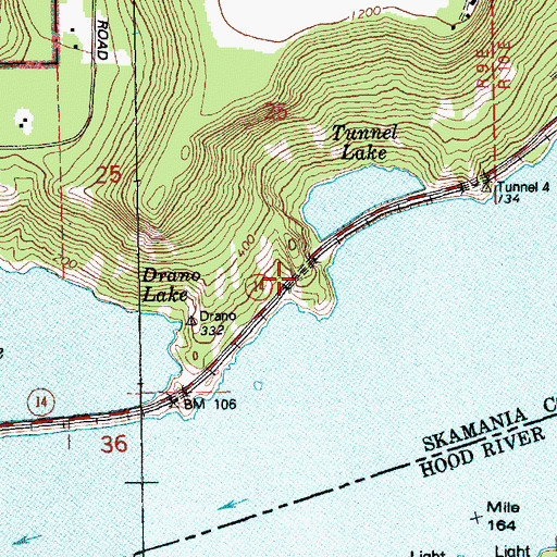 Topographic Map of Tunnel No. 2, WA