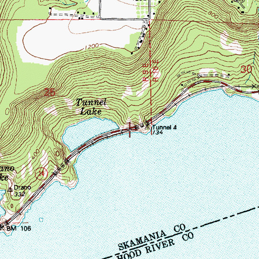 Topographic Map of Tunnel No. 3, WA