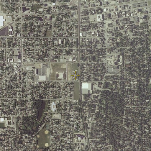 Aerial/Satellite Image of Brass Community School, WI