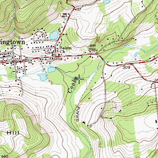 Topographic Map of Silver Creek, PA