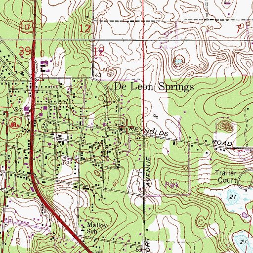 Topographic Map of Life Center Church of God, FL