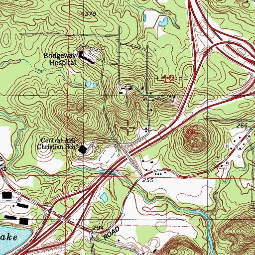 Topographic Map of WindSong Church Of Christ, AR