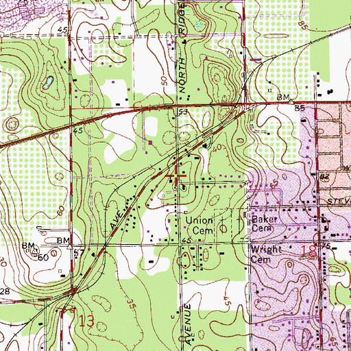 Topographic Map of Lighthouse Christian Church, FL