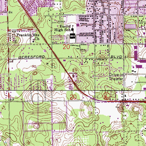 Topographic Map of Lighthouse Christian Church, FL