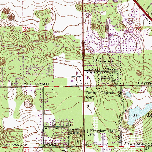Topographic Map of The Bible Baptist Church, FL