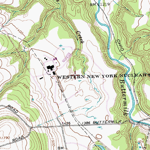 Topographic Map of Lagoon Road Creek, NY