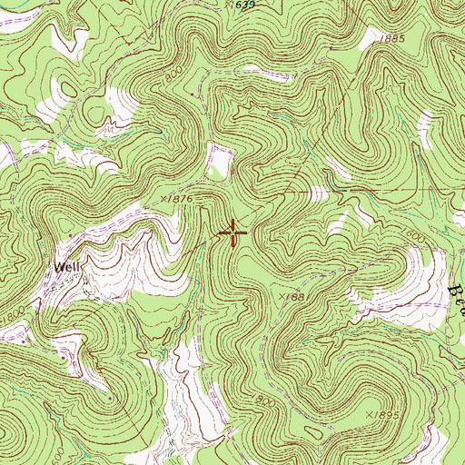 Topographic Map of Bear Springs Blossom Nature Preserve, TX