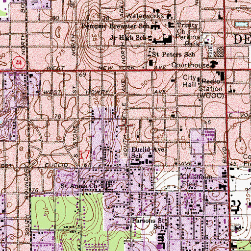 Topographic Map of Mount Calvary Free Will Baptist Church, FL