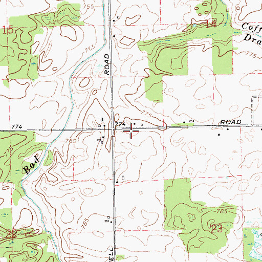 Topographic Map of Riley Elementary School, MI