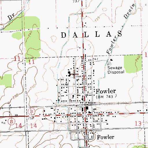 Topographic Map of Most Holy Trinity Church, MI