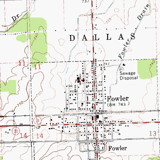 Topographic Map of Most Holy Trinity School, MI