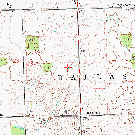 Topographic Map of Fowler High School, MI