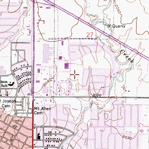 Topographic Map of Aubel Bickle Park, KS