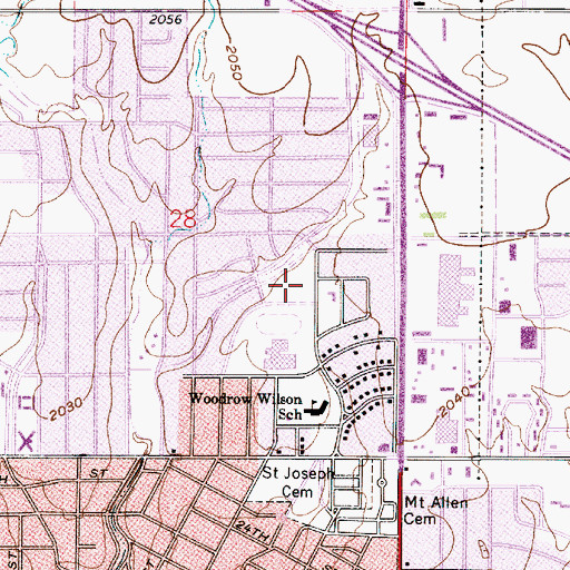 Topographic Map of Daniel G Rupp Memorial Park, KS