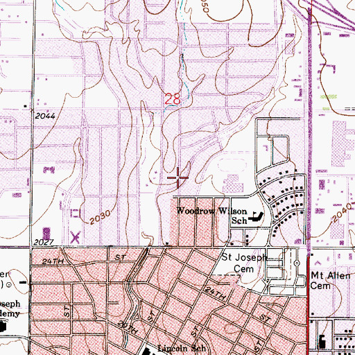 Topographic Map of Whisnant Park, KS