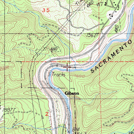 Topographic Map of Boulder Creek, CA