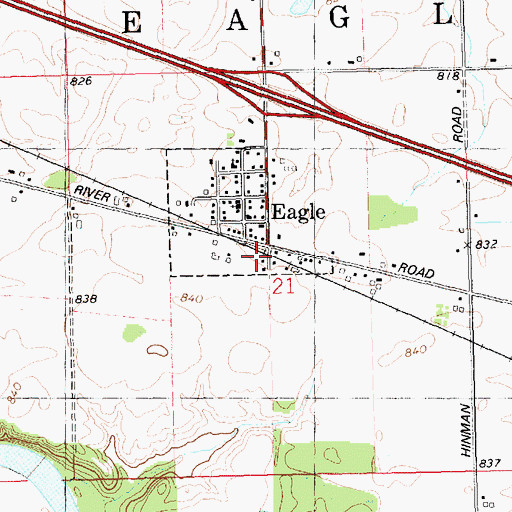 Topographic Map of Eagle Station (historical), MI