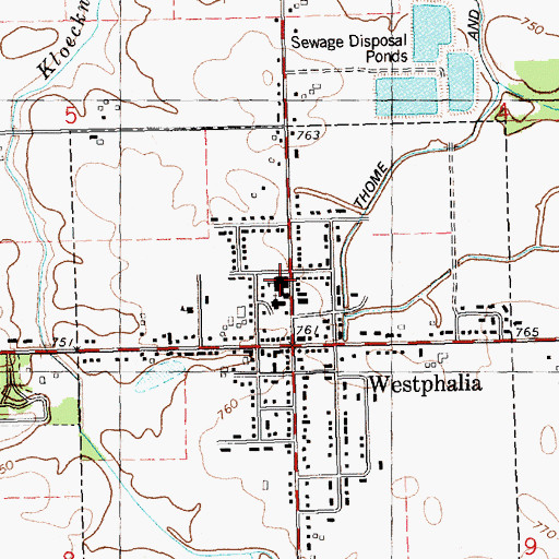 Topographic Map of Saint Mary's School, MI